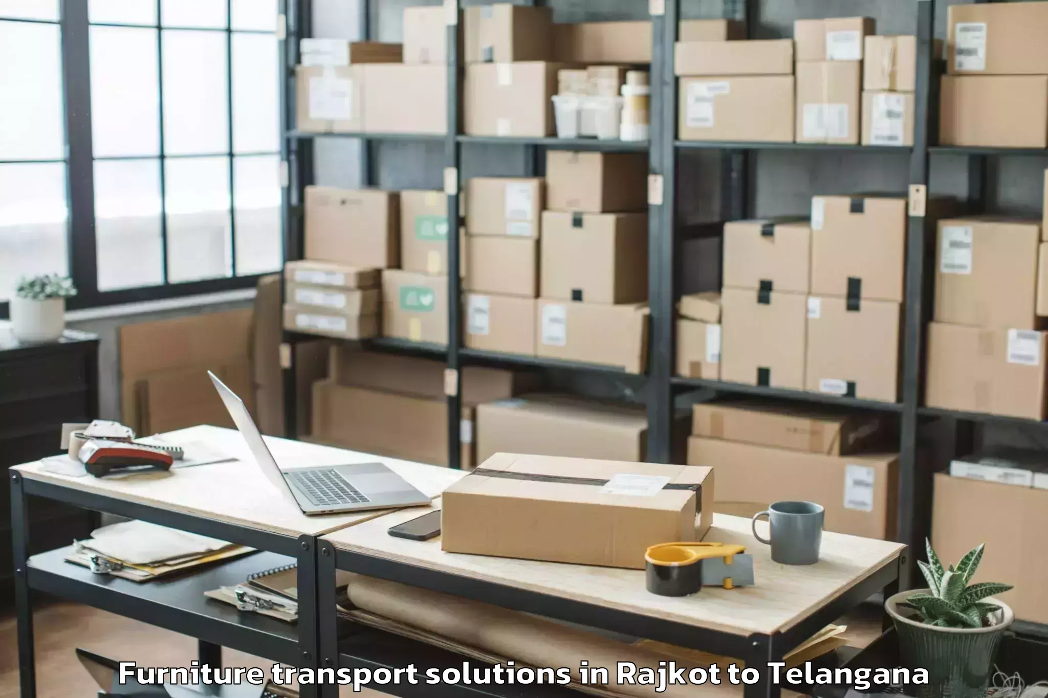 Trusted Rajkot to Sadashivpet Furniture Transport Solutions